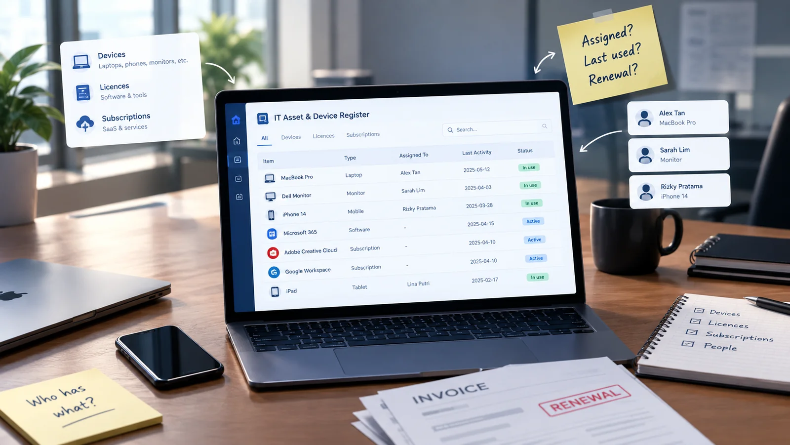 IT Asset & Device Register